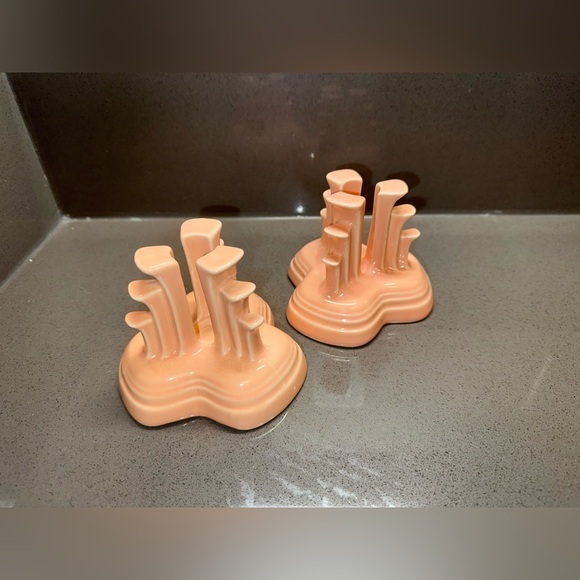 Fiesta Fiestaware set of two pyramid candle holders - Picture 6 of 8